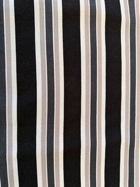 Waverly Black, Gray & White Vertical Stripe Fabric
